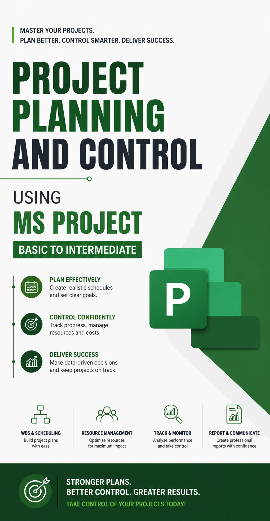 Project planning and control dashboard